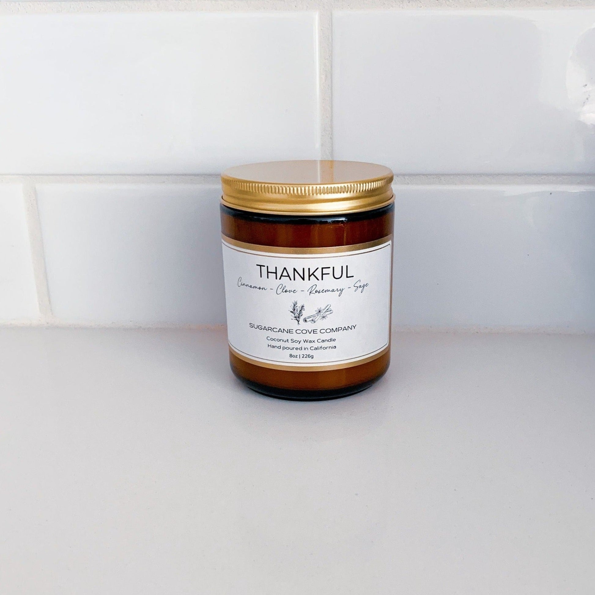 Thankful Candle | Thanksgiving Candle | Fall Candle | Sugarcane Cove Company