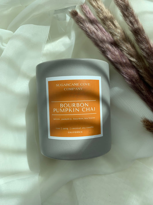 Bourbon Pumpkin Chai Candle (bourbon, pumpkin, black tea)