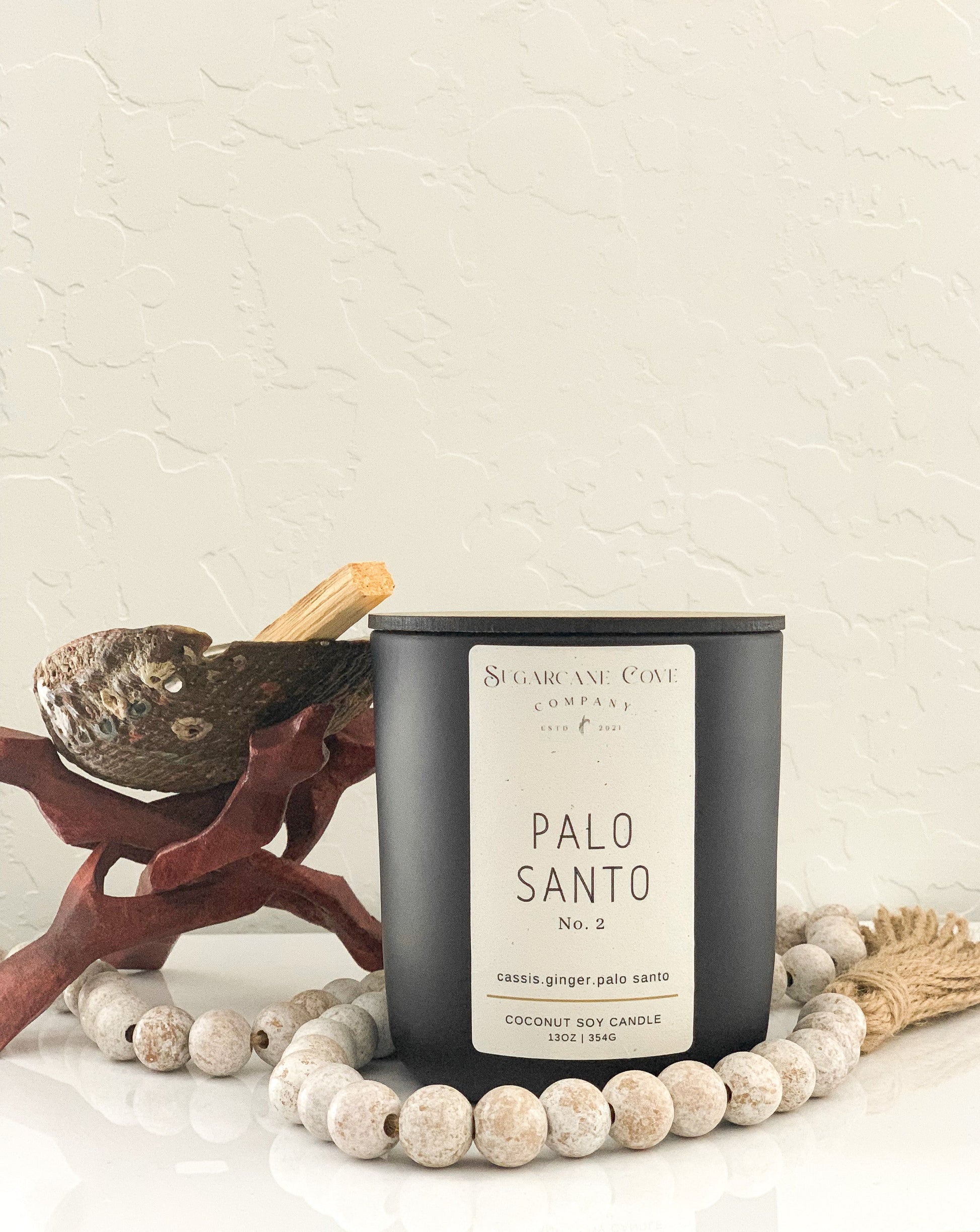 Palo Santo Candle with wooden wick