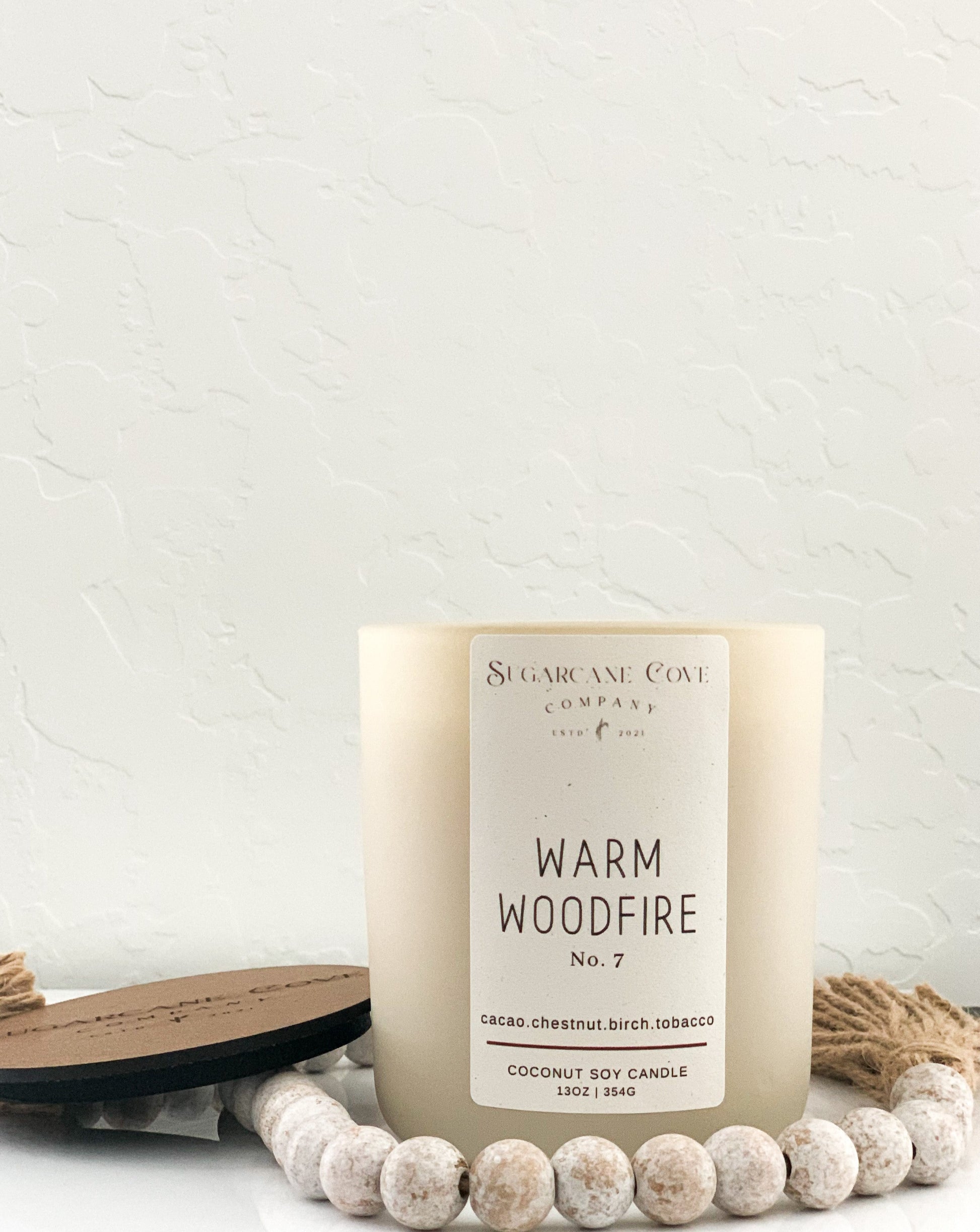 Warm Woodfire Candle with wooden wick