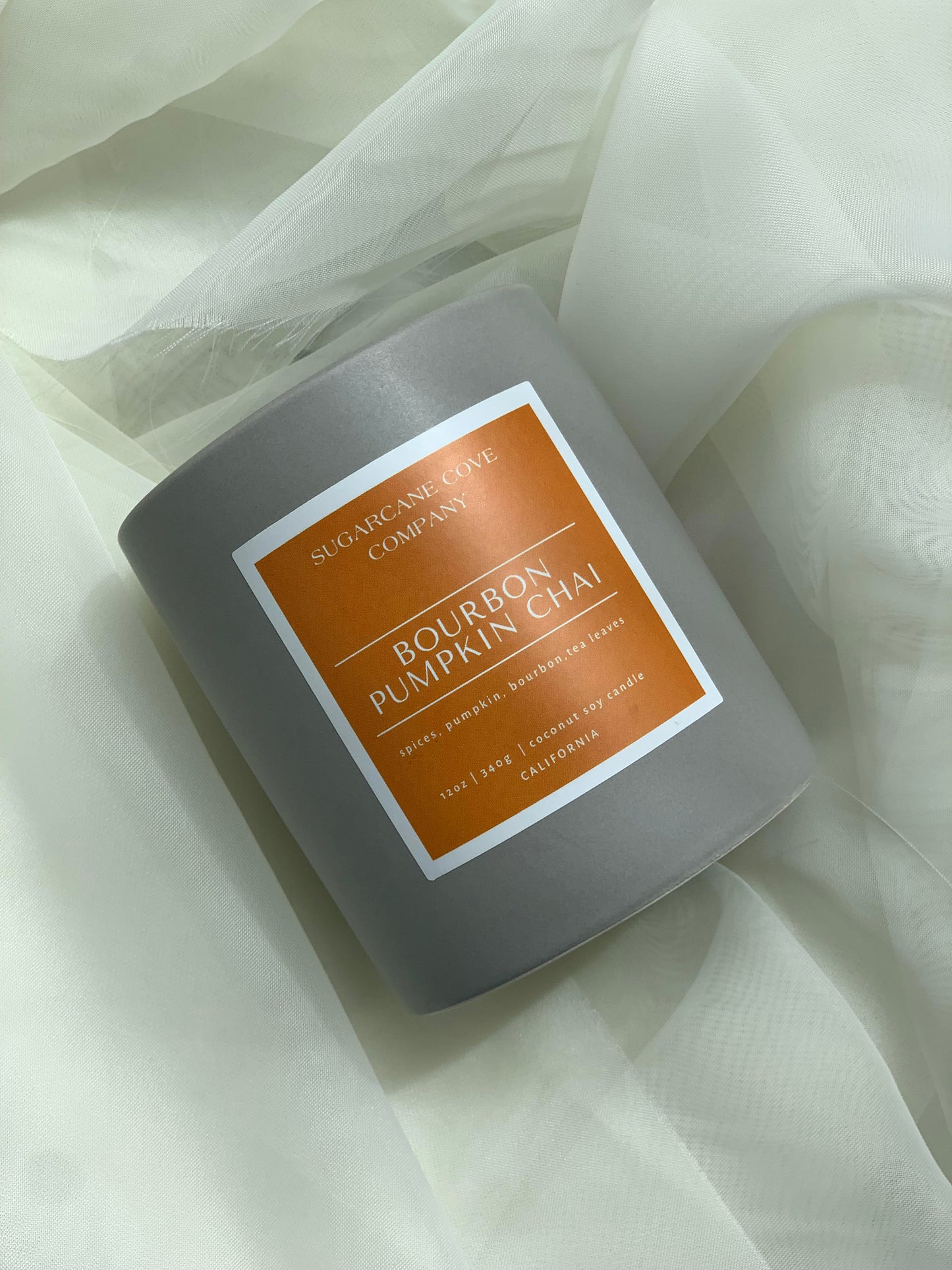 Bourbon Pumpkin Chai Candle (bourbon, pumpkin, black tea)