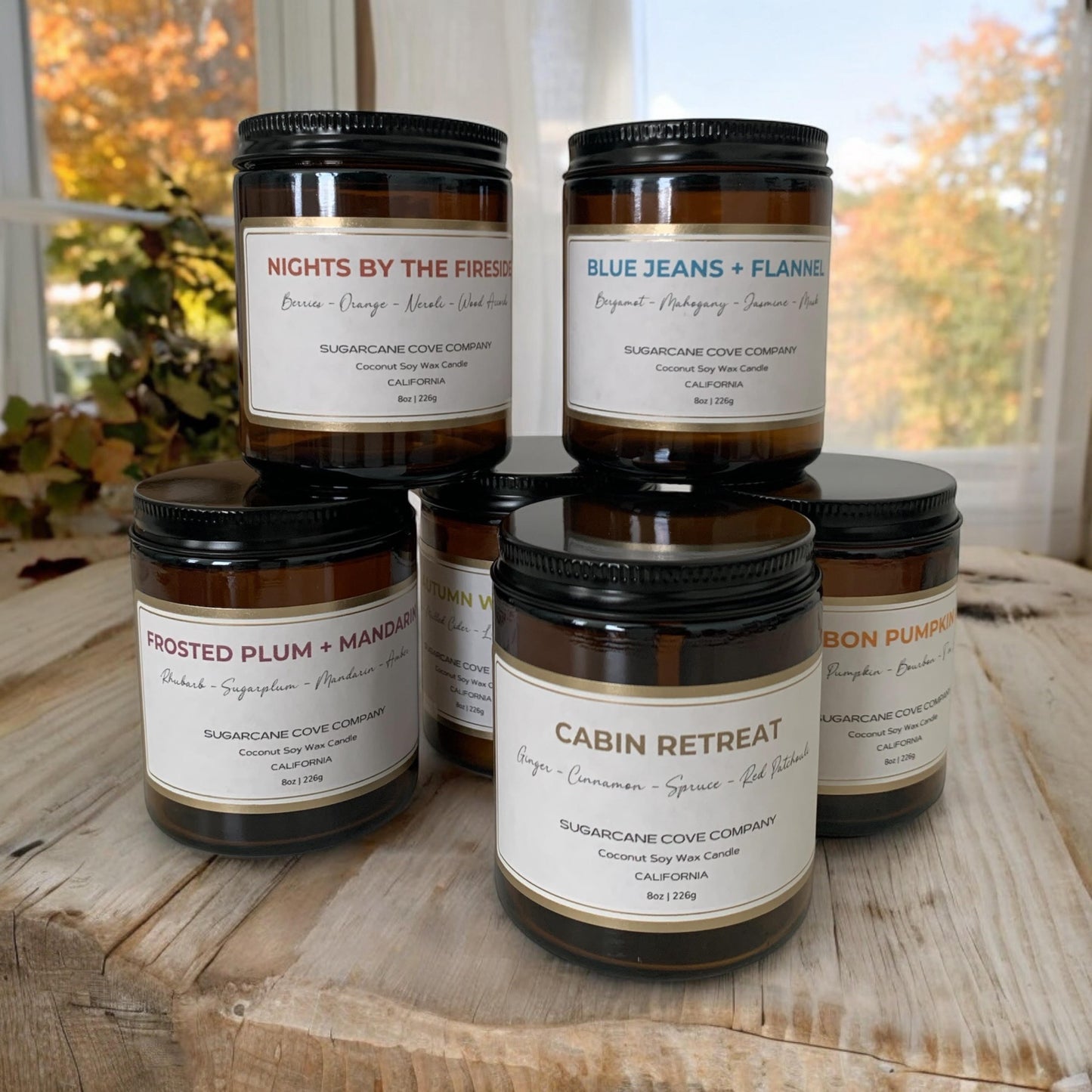 Fall/Autumn Scents - Amber Jar Candles