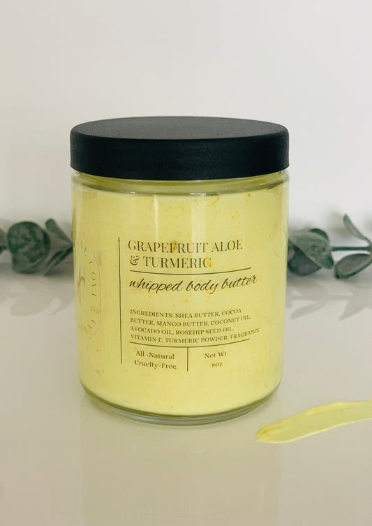 Grapefruit Aloe & Turmeric Whipped Body Butter - Sugarcane Cove Company